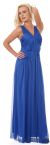 Main image of Ruched Bodice Long Formal Bridesmaid Evening Dress